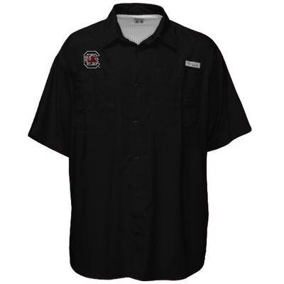 Men's Columbia Black South Carolina Gamecocks PFG Tamiami Shirt