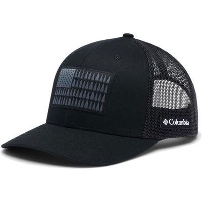 Men's Columbia Black Tree Flag Mesh Snapback Hat