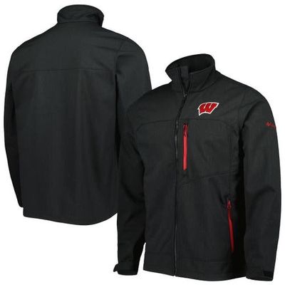 Men's Columbia Black Wisconsin Badgers Ascender II Full-Zip Jacket