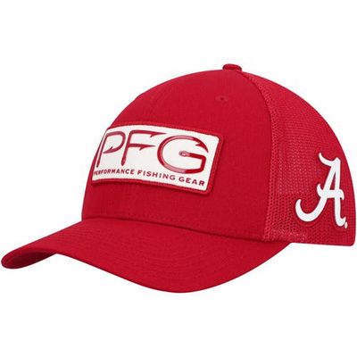 Men's Columbia Crimson Alabama Crimson Tide PFG Hooks Flex Hat
