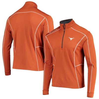 Men's Columbia Golf Texas Orange Texas Longhorns Shotgun Omni-Wick Quarter-Zip Pullover Jacket in Burnt Orange