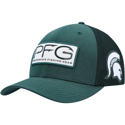 Men's Columbia Green Michigan State Spartans PFG Hooks Flex Hat