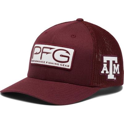 Men's Columbia Maroon Texas A & M Aggies PFG Hooks Flex Hat