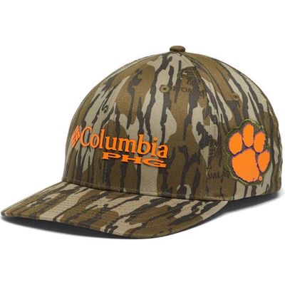 Men's Columbia Mossy Oak Camo Clemson Tigers Bottomland Flex Hat