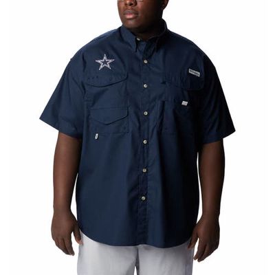 Men's Columbia Navy Dallas Cowboys Big & Tall Bonehead Team Button-Up Shirt