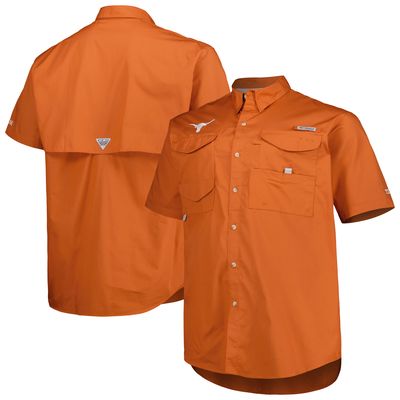 Men's Columbia Texas Orange Texas Longhorns Big & Tall Bonehead Logo Button-Up Shirt