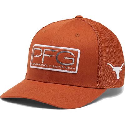 Men's Columbia Texas Orange Texas Longhorns PFG Hooks Flex Hat in Burnt Orange
