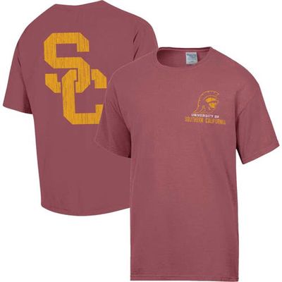 Men's Comfort Wash Cardinal USC Trojans Vintage Logo T-Shirt