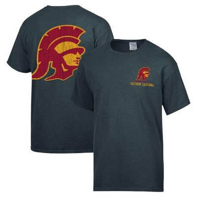 Men's Comfort Wash Charcoal USC Trojans Vintage Logo T-Shirt