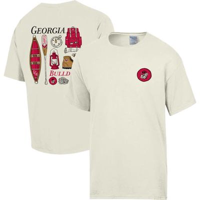 Men's Comfort Wash Cream Georgia Bulldogs Camping Trip T-Shirt