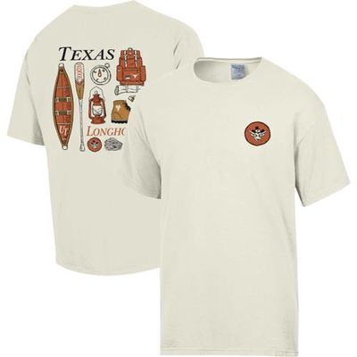 Men's Comfort Wash Cream Texas Longhorns Camping Trip T-Shirt