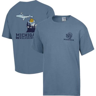 Men's Comfort Wash Steel Michigan Wolverines Landscape T-Shirt