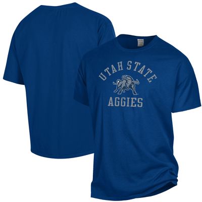 Men's ComfortWash Blue Utah State Aggies Garment Dyed T-Shirt