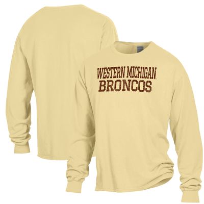 Men's ComfortWash Gold Western Michigan Broncos Garment Dyed Long Sleeve T-Shirt