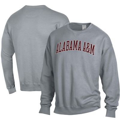 Men's ComfortWash Gray Alabama A&M Bulldogs Garment Dyed Pullover Sweatshirt