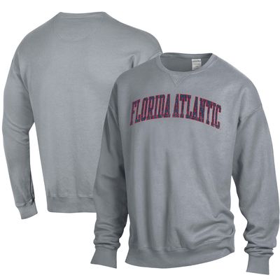 Men's ComfortWash Gray Florida Atlantic Owls Garment Dyed Pullover Sweatshirt