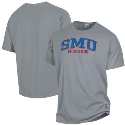 Men's ComfortWash Gray SMU Mustangs Garment Dyed T-Shirt