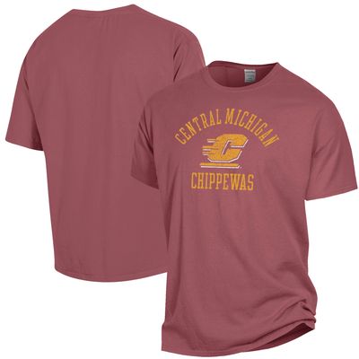 Men's ComfortWash Maroon Central Michigan Chippewas Garment Dyed T-Shirt