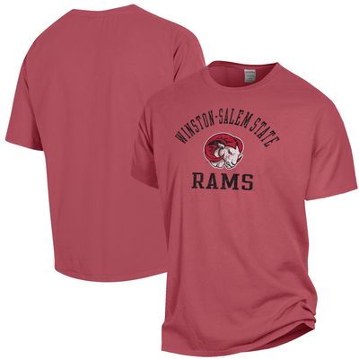 Men's ComfortWash Red Winston-Salem State Rams Garment Dyed T-Shirt