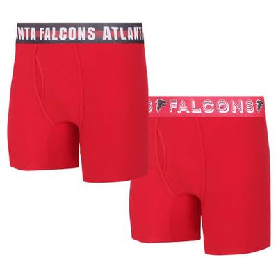 Men's Concepts Sport Atlanta Falcons Gauge Knit Boxer Brief Two-Pack in Red