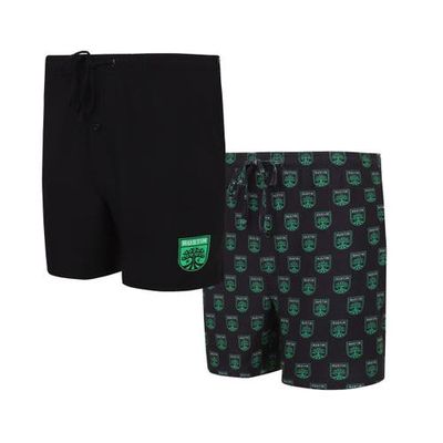 Men's Concepts Sport Black Austin FC Gauge Two-Pack Shorts Set