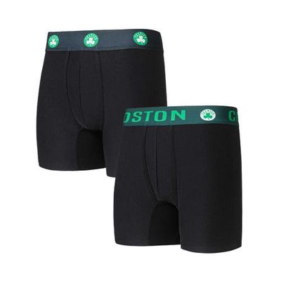 Men's Concepts Sport Black Boston Celtics Breakthrough 2-Pack Boxer Briefs