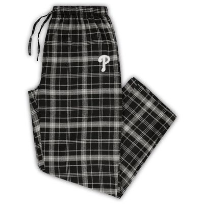 Men's Concepts Sport Black/Gray Philadelphia Phillies Big & Tall Team Flannel Pants