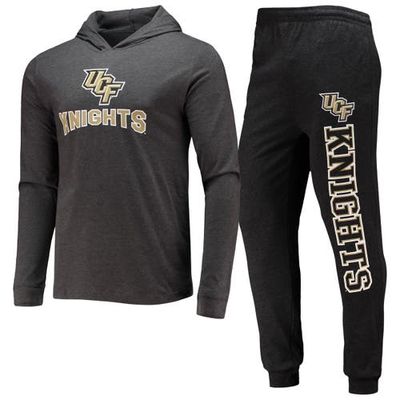 Men's Concepts Sport Black/Heather Charcoal UCF Knights Meter Long Sleeve Hoodie T-Shirt & Jogger Pajama Set