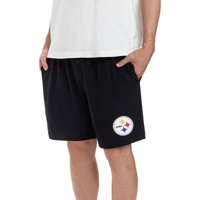 Men's Concepts Sport Black Pittsburgh Steelers Gauge Jam Two-Pack Shorts Set