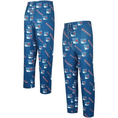 Men's Concepts Sport Blue New York Rangers Gauge Allover Print Knit Sleep Pants