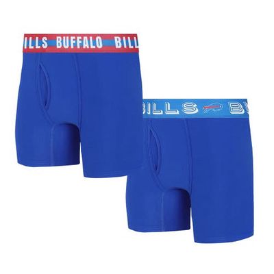Men's Concepts Sport Buffalo Bills Gauge Knit Boxer Brief Two-Pack in Royal