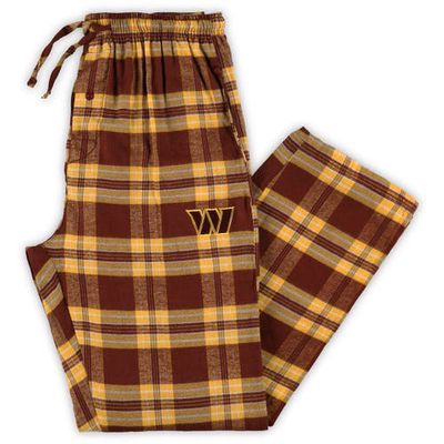 Men's Concepts Sport Burgundy/Gold Washington Commanders Big and Tall Ultimate Flannel Pajama Pants
