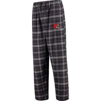Men's Concepts Sport Charcoal Cleveland Browns Ultimate Plaid Flannel Pajama Pants