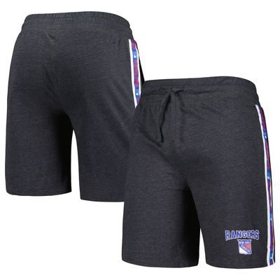 Men's Concepts Sport Charcoal New York Rangers Team Stripe Shorts