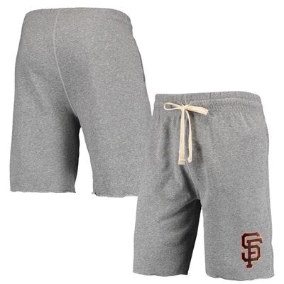 Men's Concepts Sport Gray San Francisco Giants Mainstream Terry Tri-Blend Shorts