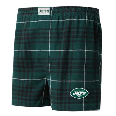 Men's Concepts Sport Green/Black New York Jets Concord Flannel Boxers