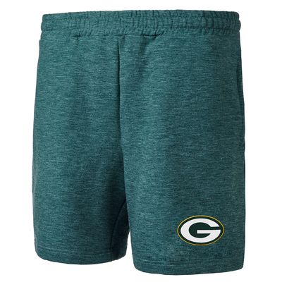 Men's Concepts Sport Green Green Bay Packers Powerplay Tri-Blend Fleece Shorts