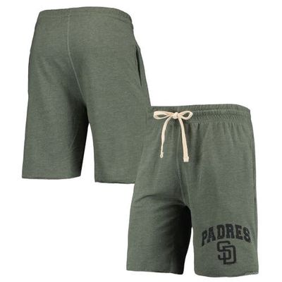 Men's Concepts Sport Green San Diego Padres Mainstream Logo Terry Tri-Blend Shorts
