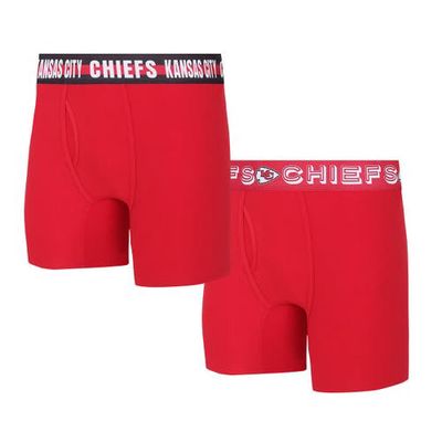 Men's Concepts Sport Kansas City Chiefs Gauge Knit Boxer Brief Two-Pack in Red
