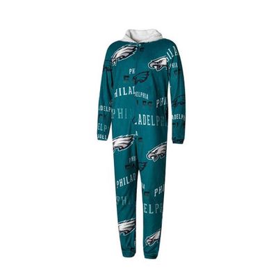 Men's Concepts Sport Midnight Green Philadelphia Eagles Windfall Microfleece Union Suit Pajamas