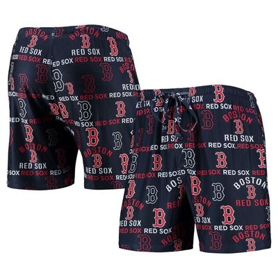 Men's Concepts Sport Navy Boston Red Sox Flagship Allover Print Knit Jam Shorts