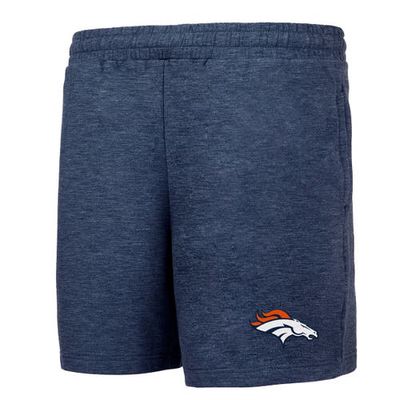 Men's Concepts Sport Navy Denver Broncos Powerplay Tri-Blend Fleece Shorts
