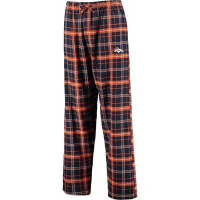 Men's Concepts Sport Navy Denver Broncos Ultimate Plaid Flannel Pajama Pants