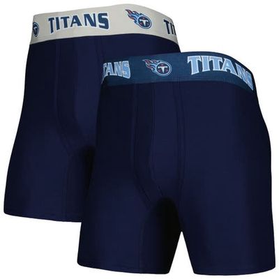 Men's Concepts Sport Navy/Gray Tennessee Titans 2-Pack Boxer Briefs Set