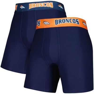 Men's Concepts Sport Navy/Orange Denver Broncos 2-Pack Boxer Briefs Set