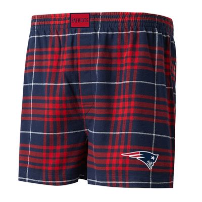 Men's Concepts Sport Navy/Red New England Patriots Concord Flannel Boxers