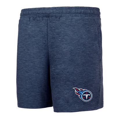 Men's Concepts Sport Navy Tennessee Titans Powerplay Fleece Shorts