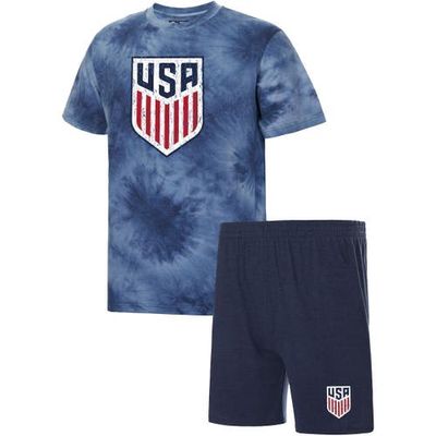 Men's Concepts Sport Navy USMNT Billboard T-Shirt & Shorts Sleep Set