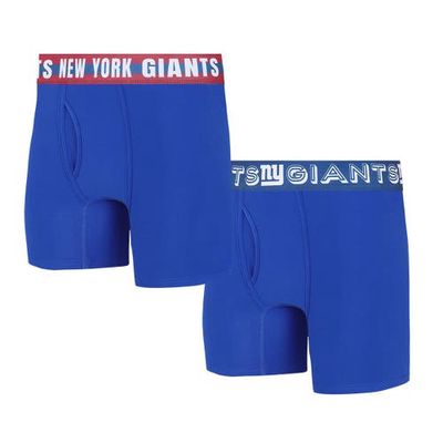 Men's Concepts Sport New York Giants Gauge Knit Boxer Brief Two-Pack in Royal
