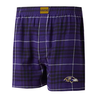 Men's Concepts Sport Purple/Black Baltimore Ravens Concord Flannel Boxers